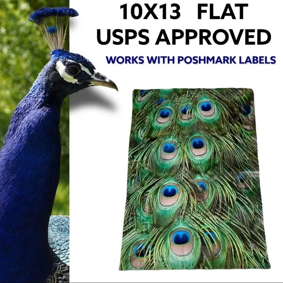 25 10X13 Poly Mailers Peacock Eyes PRICE IS FIRM - Picture 10 of 12